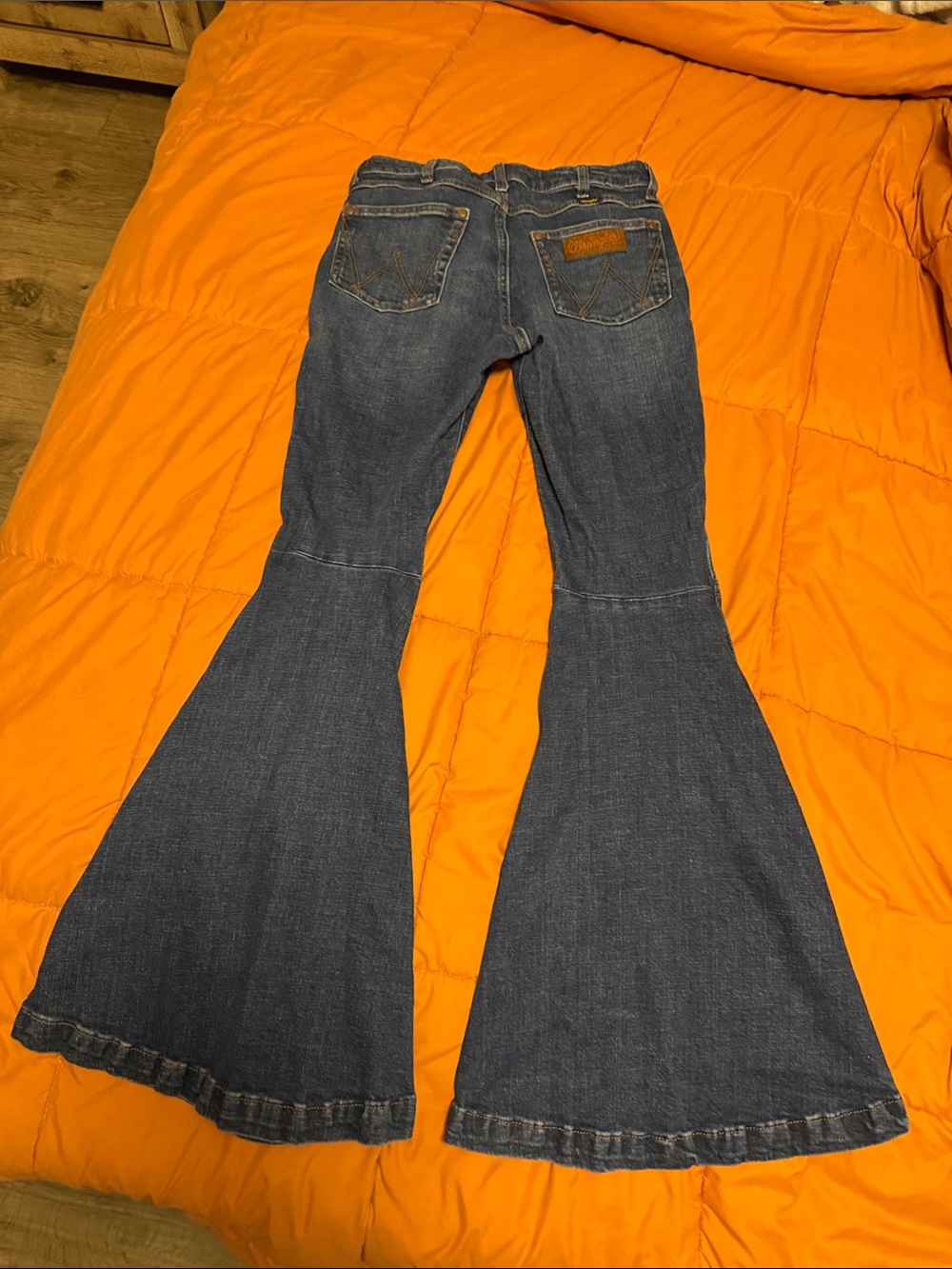 Wrangler Dark Blue Flare Jeans with Dramatic Bell Legs
